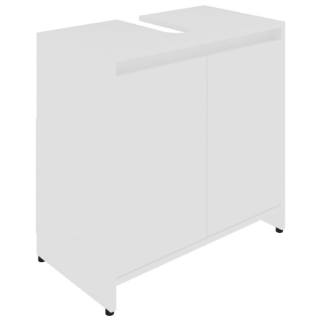 Armadio da Bagno Bianco 60x33x61 cm in Truciolato