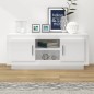 vidaXL Mobile Porta TV Bianco Lucido 102x35x45 cm in Legno Multistrato vidaXL Mobile Porta TV Bianco Lucido 102x35x45 cm in Legno Multistrato