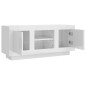 vidaXL Mobile Porta TV Bianco Lucido 102x35x45 cm in Legno Multistrato vidaXL Mobile Porta TV Bianco Lucido 102x35x45 cm in Legno Multistrato