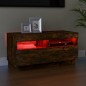 vidaXL Mobile Porta TV con Luci LED Rovere Fumo 80x35x40 cm vidaXL Mobile Porta TV con Luci LED Rovere Fumo 80x35x40 cm