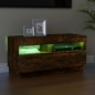 vidaXL Mobile Porta TV con Luci LED Rovere Fumo 80x35x40 cm vidaXL Mobile Porta TV con Luci LED Rovere Fumo 80x35x40 cm