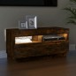 vidaXL Mobile Porta TV con Luci LED Rovere Fumo 80x35x40 cm vidaXL Mobile Porta TV con Luci LED Rovere Fumo 80x35x40 cm
