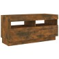 vidaXL Mobile Porta TV con Luci LED Rovere Fumo 80x35x40 cm vidaXL Mobile Porta TV con Luci LED Rovere Fumo 80x35x40 cm