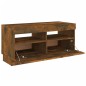 vidaXL Mobile Porta TV con Luci LED Rovere Fumo 80x35x40 cm vidaXL Mobile Porta TV con Luci LED Rovere Fumo 80x35x40 cm