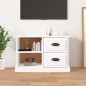 vidaXL Mobile Porta TV Bianco Lucido 73x35,5x47,5 cm Legno Multistrato vidaXL Mobile Porta TV Bianco Lucido 73x35,5x47,5 cm Legno Multistrato