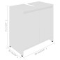 Armadio da Bagno Bianco 60x33x61 cm in Truciolato Armadio da Bagno Bianco 60x33x61 cm in Truciolato
