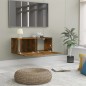 vidaXL Mobile TV Rovere Fumo 80x30x30 cm in Legno Multistrato vidaXL Mobile TV Rovere Fumo 80x30x30 cm in Legno Multistrato