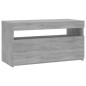 vidaXL Mobile Porta TV con Luci LED Grigio Sonoma 75x35x40 cm
