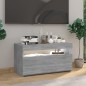 vidaXL Mobile Porta TV con Luci LED Grigio Sonoma 75x35x40 cm