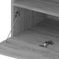 vidaXL Mobile Porta TV con Luci LED Grigio Sonoma 75x35x40 cm