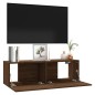 vidaXL Mobile TV Muro Rovere Marrone 100x30x30cm Legno Ingegnerizzato vidaXL Mobile TV Muro Rovere Marrone 100x30x30cm Legno Ingegnerizzato