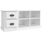 vidaXL Mobile Porta TV Bianco Lucido 102x35,5x47,5cm Legno Multistrato vidaXL Mobile Porta TV Bianco Lucido 102x35,5x47,5cm Legno Multistrato