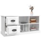 vidaXL Mobile Porta TV Bianco Lucido 102x35,5x47,5cm Legno Multistrato vidaXL Mobile Porta TV Bianco Lucido 102x35,5x47,5cm Legno Multistrato