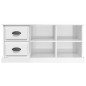 vidaXL Mobile Porta TV Bianco Lucido 102x35,5x47,5cm Legno Multistrato vidaXL Mobile Porta TV Bianco Lucido 102x35,5x47,5cm Legno Multistrato