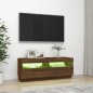 vidaXL Mobile Porta TV con Luci LED Rovere Marrone 100x35x40 cm vidaXL Mobile Porta TV con Luci LED Rovere Marrone 100x35x40 cm