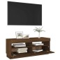 vidaXL Mobile Porta TV con Luci LED Rovere Marrone 100x35x40 cm vidaXL Mobile Porta TV con Luci LED Rovere Marrone 100x35x40 cm