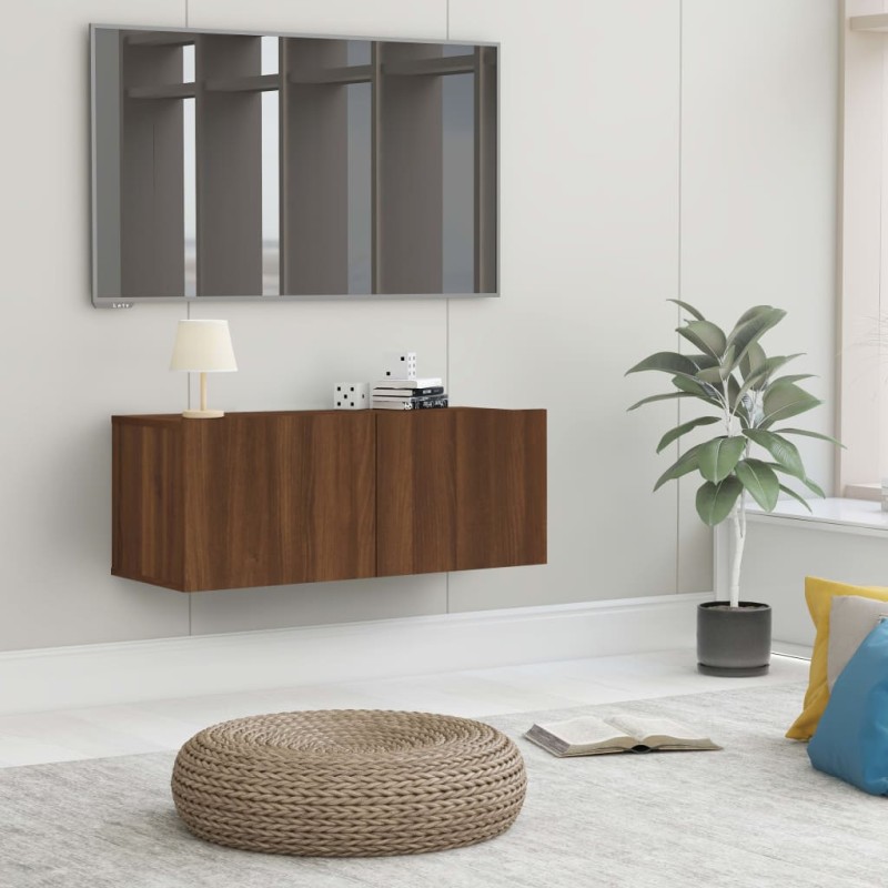 vidaXL Mobile TV Rovere Marrone 80x30x30 cm in Legno Multistrato vidaXL Mobile TV Rovere Marrone 80x30x30 cm in Legno Multistrato