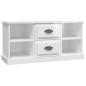 vidaXL Mobile Porta TV Bianco Lucido 99,5x35,5x48 cm Legno Multistrato vidaXL Mobile Porta TV Bianco Lucido 99,5x35,5x48 cm Legno Multistrato