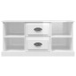vidaXL Mobile Porta TV Bianco Lucido 99,5x35,5x48 cm Legno Multistrato vidaXL Mobile Porta TV Bianco Lucido 99,5x35,5x48 cm Legno Multistrato