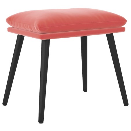 vidaXL Poggiapiedi Rosa 45x29,5x35 cm in Velluto