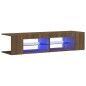 vidaXL Mobile Porta TV con Luci LED Rovere Marrone 135x39x30 cm vidaXL Mobile Porta TV con Luci LED Rovere Marrone 135x39x30 cm