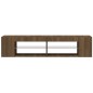 vidaXL Mobile Porta TV con Luci LED Rovere Marrone 135x39x30 cm vidaXL Mobile Porta TV con Luci LED Rovere Marrone 135x39x30 cm