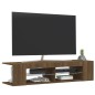 vidaXL Mobile Porta TV con Luci LED Rovere Marrone 135x39x30 cm vidaXL Mobile Porta TV con Luci LED Rovere Marrone 135x39x30 cm
