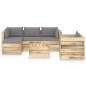 vidaXL Set Salotto da Giardino con Cuscini 6 pz Legno Impregnato Verde