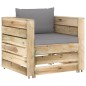 vidaXL Set Salotto da Giardino con Cuscini 6 pz Legno Impregnato Verde