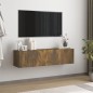 vidaXL Mobile TV a Parete Rovere Fumo 120x30x30cm Legno Ingegnerizzato vidaXL Mobile TV a Parete Rovere Fumo 120x30x30cm Legno Ingegnerizzato