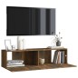 vidaXL Mobile TV a Parete Rovere Fumo 120x30x30cm Legno Ingegnerizzato vidaXL Mobile TV a Parete Rovere Fumo 120x30x30cm Legno Ingegnerizzato