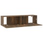 vidaXL Mobile TV a Parete Rovere Fumo 120x30x30cm Legno Ingegnerizzato vidaXL Mobile TV a Parete Rovere Fumo 120x30x30cm Legno Ingegnerizzato