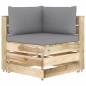 vidaXL Set Divani da Giardino con Cuscini 7 pz Legno Impregnato Verde vidaXL Set Divani da Giardino con Cuscini 7 pz Legno Impregnato Verde