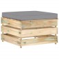 vidaXL Set Divani da Giardino con Cuscini 7 pz Legno Impregnato Verde vidaXL Set Divani da Giardino con Cuscini 7 pz Legno Impregnato Verde