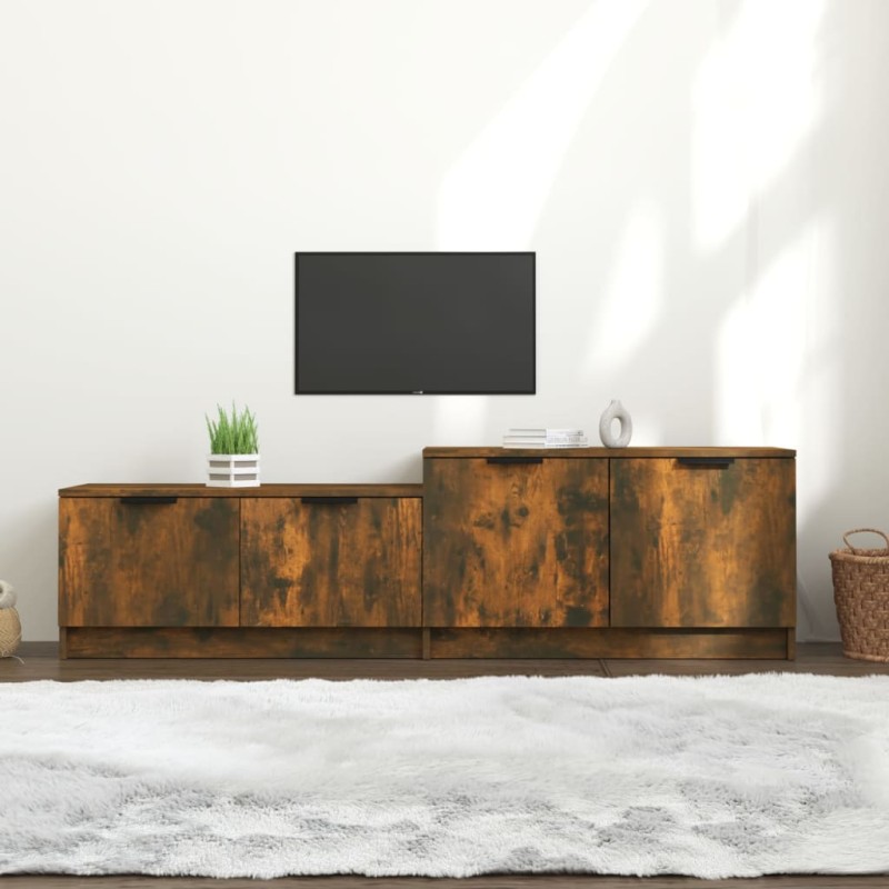 vidaXL Mobile TV Rovere Fumo 158,5x36x45 cm in Legno Multistrato vidaXL Mobile TV Rovere Fumo 158,5x36x45 cm in Legno Multistrato