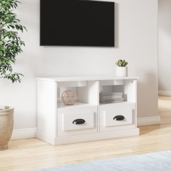 vidaXL Mobile Porta TV Bianco Lucido 80x35x50 cm in Legno Multistrato