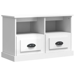 vidaXL Mobile Porta TV Bianco Lucido 80x35x50 cm in Legno Multistrato