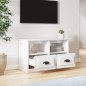 vidaXL Mobile Porta TV Bianco Lucido 80x35x50 cm in Legno Multistrato vidaXL Mobile Porta TV Bianco Lucido 80x35x50 cm in Legno Multistrato