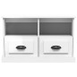 vidaXL Mobile Porta TV Bianco Lucido 80x35x50 cm in Legno Multistrato vidaXL Mobile Porta TV Bianco Lucido 80x35x50 cm in Legno Multistrato