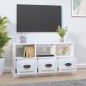 vidaXL Mobile Porta TV Bianco Lucido 100x35x50 cm in Legno Multistrato vidaXL Mobile Porta TV Bianco Lucido 100x35x50 cm in Legno Multistrato