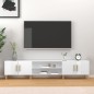 vidaXL Mobile Porta TV Bianco Lucido 180x31,5x40 cm Legno Multistrato vidaXL Mobile Porta TV Bianco Lucido 180x31,5x40 cm Legno Multistrato