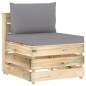 vidaXL Set Divani da Giardino con Cuscini 9 pz Legno Impregnato Verde