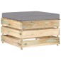 vidaXL Set Divani da Giardino con Cuscini 9 pz Legno Impregnato Verde