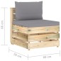 vidaXL Set Divani da Giardino con Cuscini 9 pz Legno Impregnato Verde