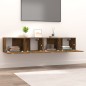 vidaXL Mobili Porta TV 2 pz Rovere Fumo 80x30x30 in Legno Multistrato vidaXL Mobili Porta TV 2 pz Rovere Fumo 80x30x30 in Legno Multistrato