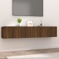 vidaXL Mobili Porta TV 2pz Rovere Marrone 80x30x30cm Legno Multistrato vidaXL Mobili Porta TV 2pz Rovere Marrone 80x30x30cm Legno Multistrato