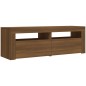 vidaXL Mobile Porta TV con Luci LED Rovere Marrone 120x35x40 cm vidaXL Mobile Porta TV con Luci LED Rovere Marrone 120x35x40 cm
