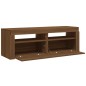 vidaXL Mobile Porta TV con Luci LED Rovere Marrone 120x35x40 cm vidaXL Mobile Porta TV con Luci LED Rovere Marrone 120x35x40 cm