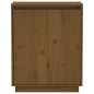 Credenza Marrone Miele 60x34x75 cm in Legno Massello di Pino