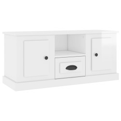 vidaXL Mobile Porta TV Bianco Lucido 100x35,5x45 cm Legno Multistrato